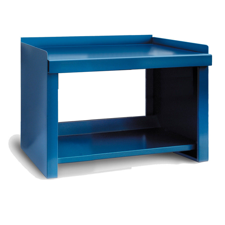 Banco trabajo reforzado madera + cajón (azul)